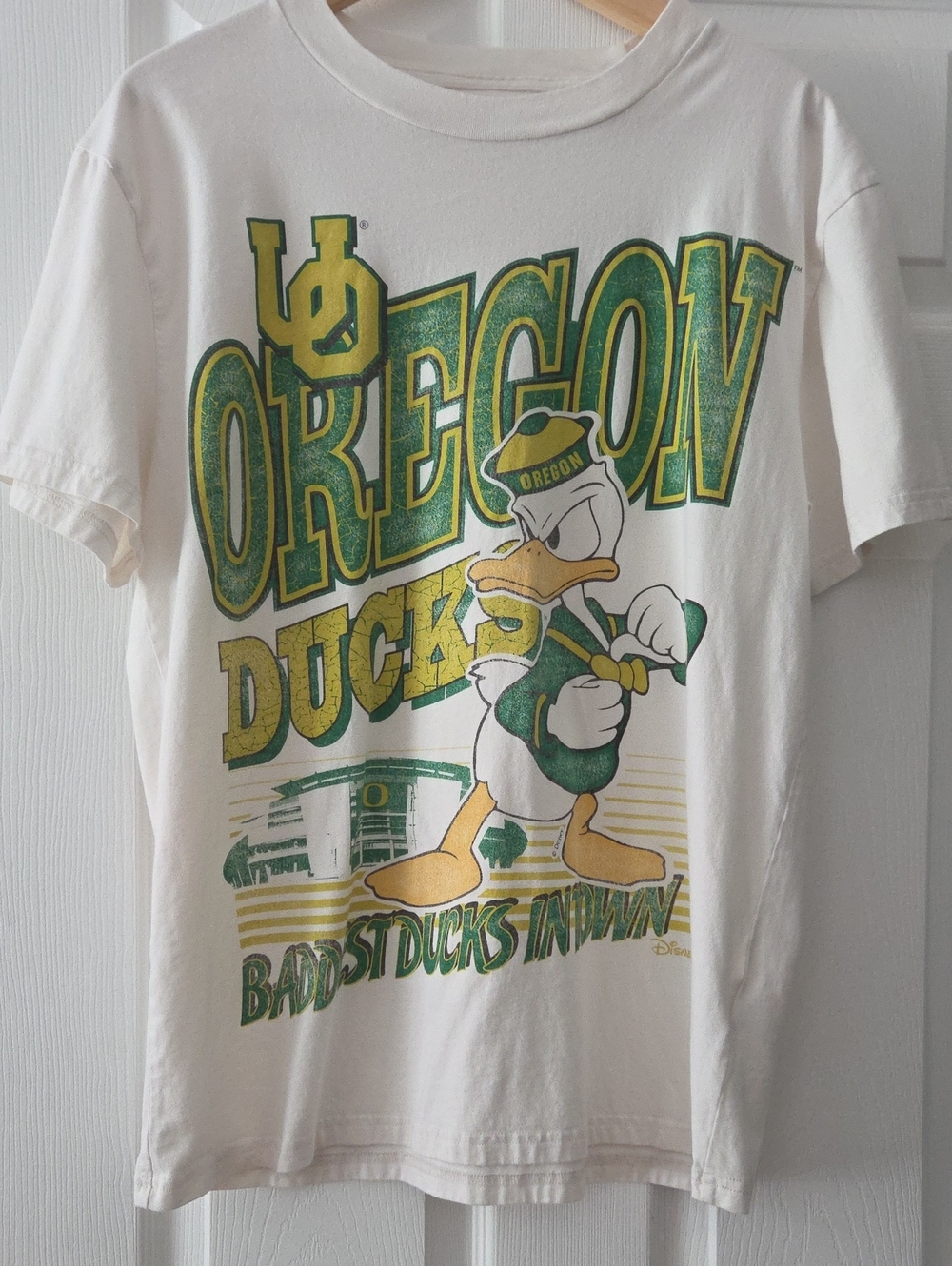 Hollister White Short Sleeve Oregon Ducks Graphic Tee